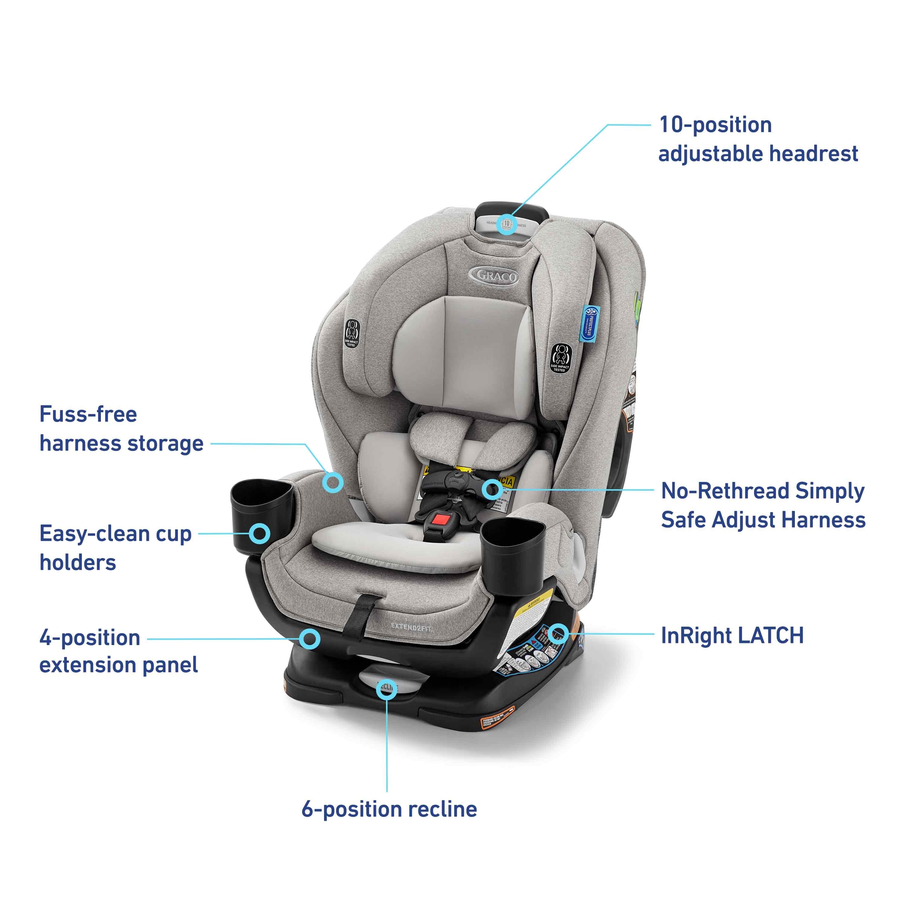 Graco Extend2Fit 3-in-1 Car Seat, Ashten - N/A - buybuy BABY