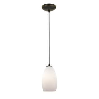 Access Lighting Champagne Bronze Integrated LED Cord Pendant, Opal Shade
