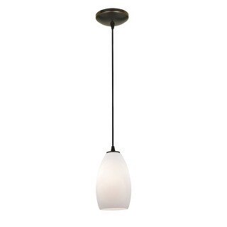 Access Lighting Champagne - Glass Pendant - 1-Light Pendant - Cord - Opal Glass Shade - Replaceable LED