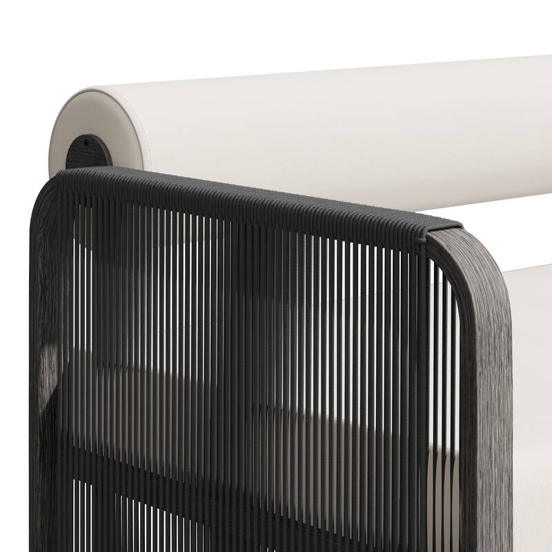 Corvus Kenya 4-Piece Modern Outdoor Sunbrella Rope Patio Conversation Set