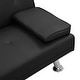 preview thumbnail 9 of 22, Modern Sofa Bed with Armrest Two Cup Holders
