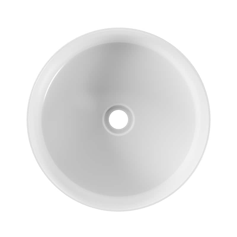 Nancy 16'' Vessels Sink In White - 16.14" x 16.14" 7.09" - 16.14" x 16.14" 7.09" - White