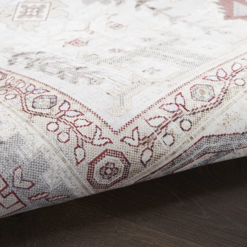 Juko Power Loomed Distressed Abstract Non Skid Stain Resistant Low Pile Area Rug By HomeRoots - 90' X '26' X '0.2