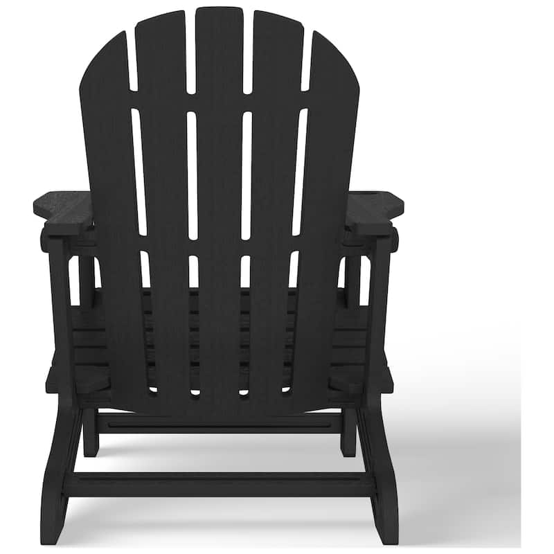 Polytrends Coastline Outdoor Poly Adirondack Chair with Cup Holder (Set of 2)