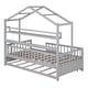 preview thumbnail 12 of 14, Wooden Full Size House Bed with Twin Size Trundle