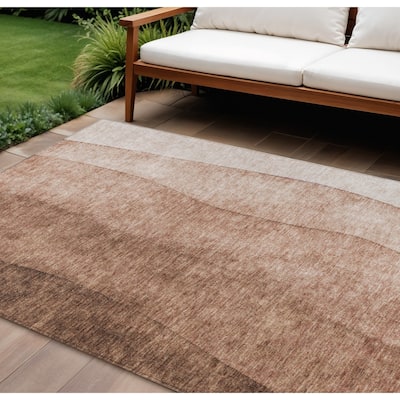 HomeRoots Ombre Transitional Rectangle Outdoor Rug