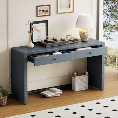 Curved Console Table with Storage