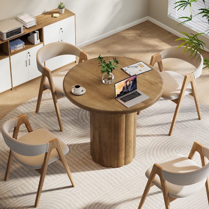 31.5-Inch Small Conference Table for 4 with Sturdy Base