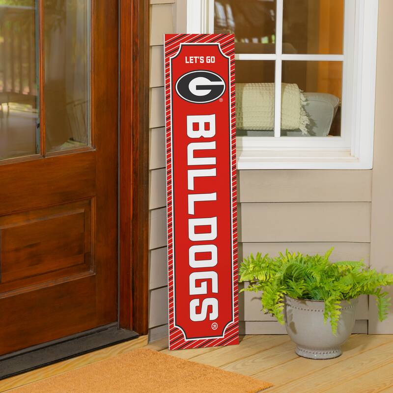 47" Double Sided Seasonal Porch Leaner, University of Georgia - 47" x 11.25"