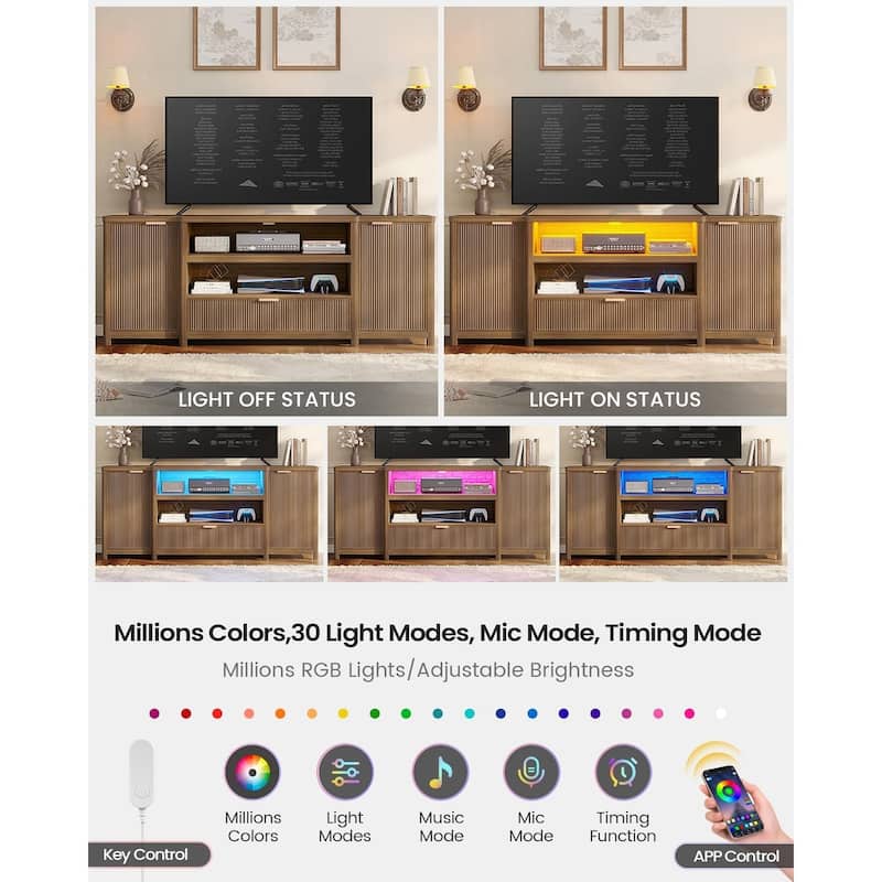 TV Stand TV Console Cabinet with Storage and Shelf Drawer TVs up to 80 Inch