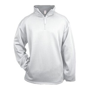 white quarter zip sweatshirt