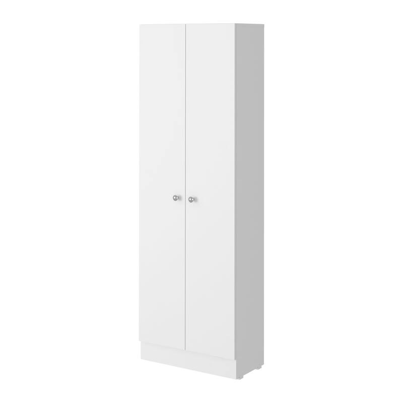 Virginia Double Door Storage Cabinet, Five Shelves - White
