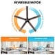 preview thumbnail 13 of 17, 65" Black Wooden 5-Blade Industrial Ceiling Fan with Light and Remote