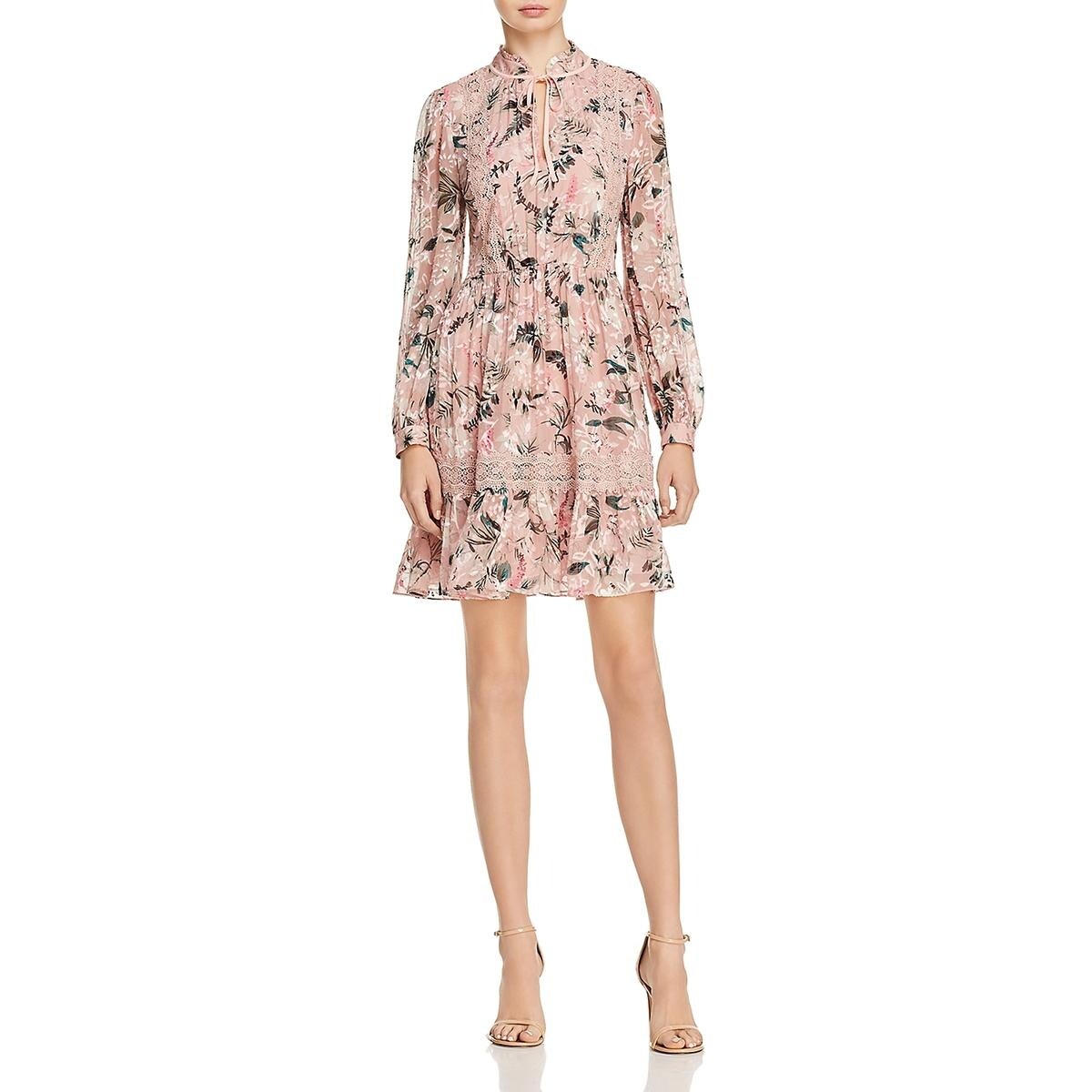 kate spade houndstooth chiffon dress
