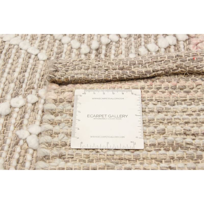 ECARPETGALLERY Braid weave Sienna Taupe Wool Rug - 5'1 x 7'11