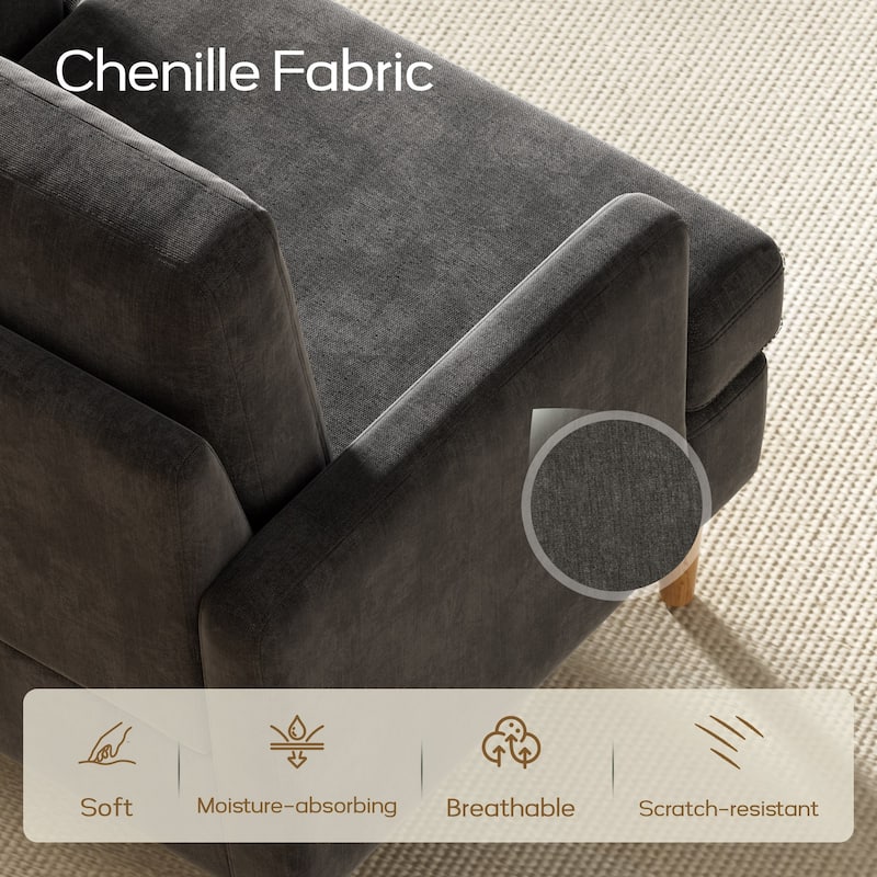 set of 2 Accent Chair for Bedroom Living Room with Wood Legs