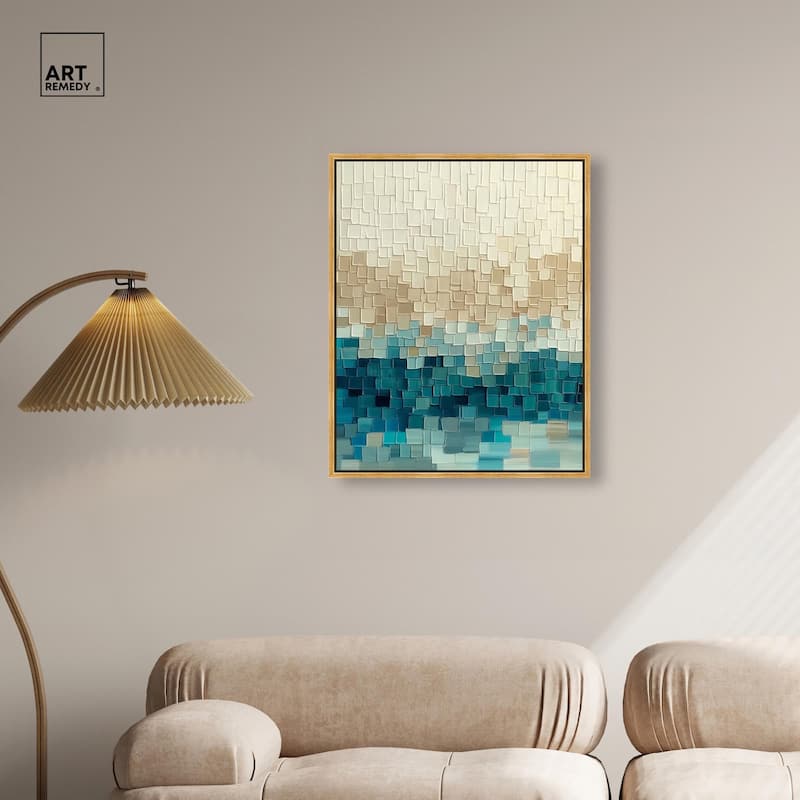 Pixelated Sea II Canvas by Art Remedy