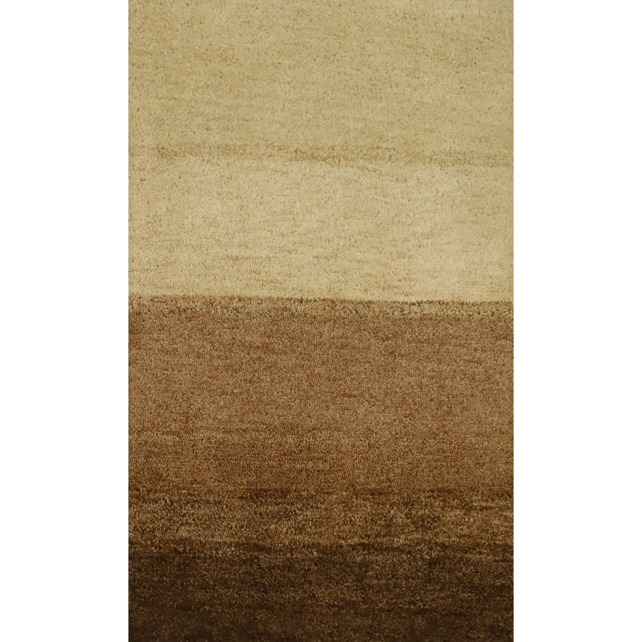 Hand Knotted Oriental 100% Wool Carpet Modern Modern Brown Gabbeh Area Rug - 3' 2'' X 2' 1''