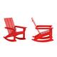 Laguna Modern Weather-Resistant Rocking Chairs (Set of 2) - Red
