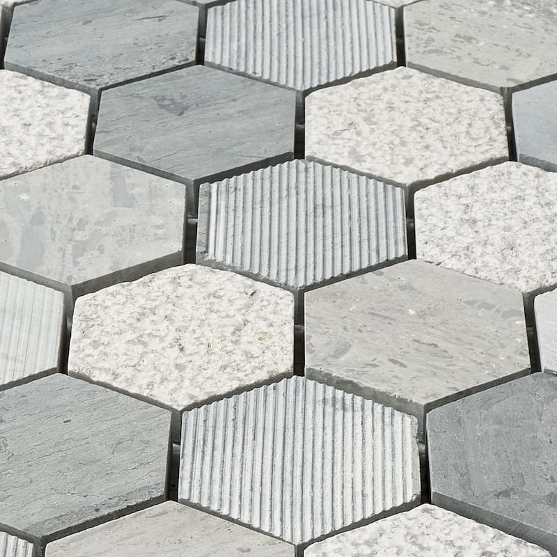 Marinewood Marble 2" x 2" Honeycomb Mosaic Tile