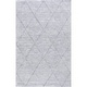 preview thumbnail 11 of 10, Nuloom Armitra Moroccan Lattice Shag Area Rug 5' x 8' - Grey