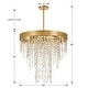 preview thumbnail 5 of 3, Winham 5 Light Antique Gold Crystal Chandelier - 20'' W x 19'' H