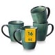 preview thumbnail 31 of 45, vancasso STARRY Stoneware 4-Piece Coffee Mug Set 12oz/16oz Green - 16Oz Mug Set
