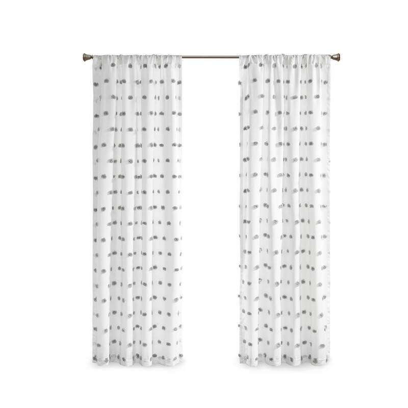 Intelligent Design Sophie Pom Pom Embellished Single Window Panel