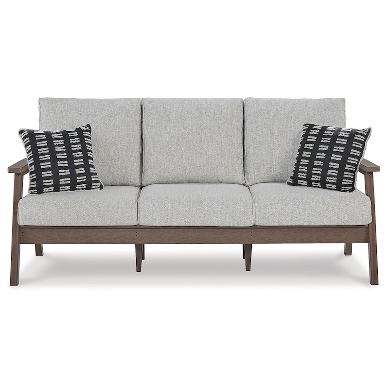 Signature Design by Ashley Emmeline Brown/Beige 2-Piece Outdoor Seating Package - 77.25" W x 28" D x 35.5" H