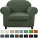 preview thumbnail 70 of 91, Subrtex Stretch Spandex 2-piece Armchair Slipcover Furniture Protector Olive Drab