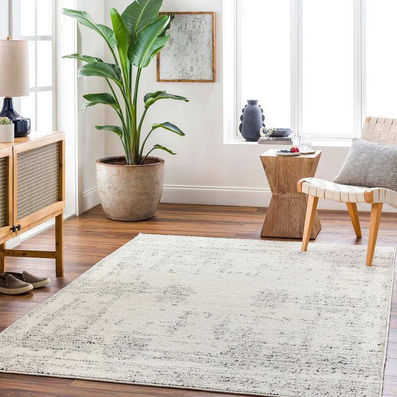 Livabliss La Boheme Modern Abstract Area Rug - Cream/Black - 2' 2" x 3' 9"