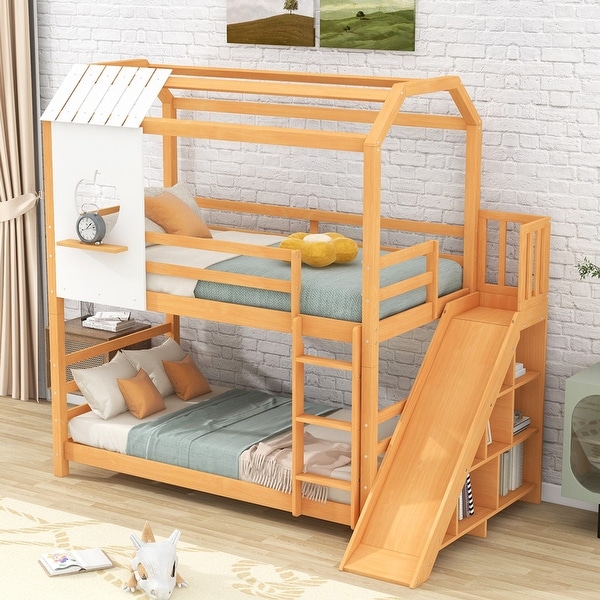 Twin Size House Bunk Bed can be separated into Two Platform Beds Bed Bath Beyond 36742227