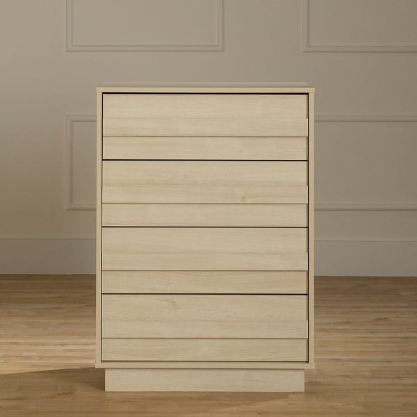 slide 2 of 14, South Shore August 4-Drawer Chest Bleached Oak