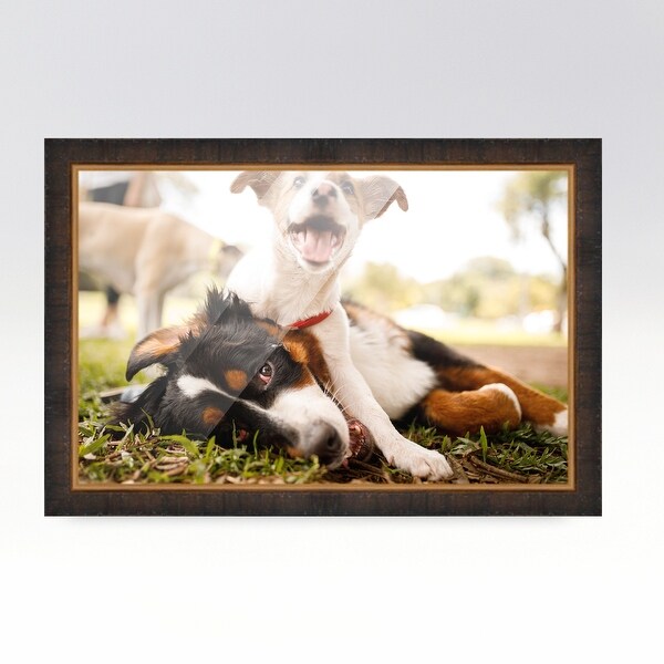 26x20 Brown Picture Frame - Wood Picture Frame Complete with UV