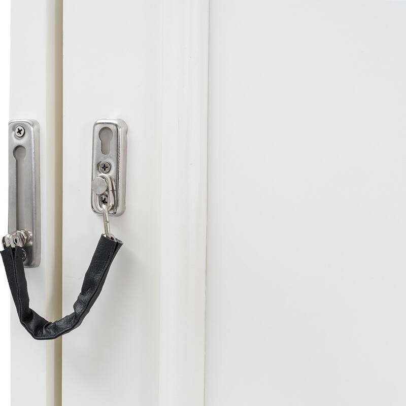 Full Size Murphy Bed with 2 Storage Drawers and Folding Wardrobe, Beige