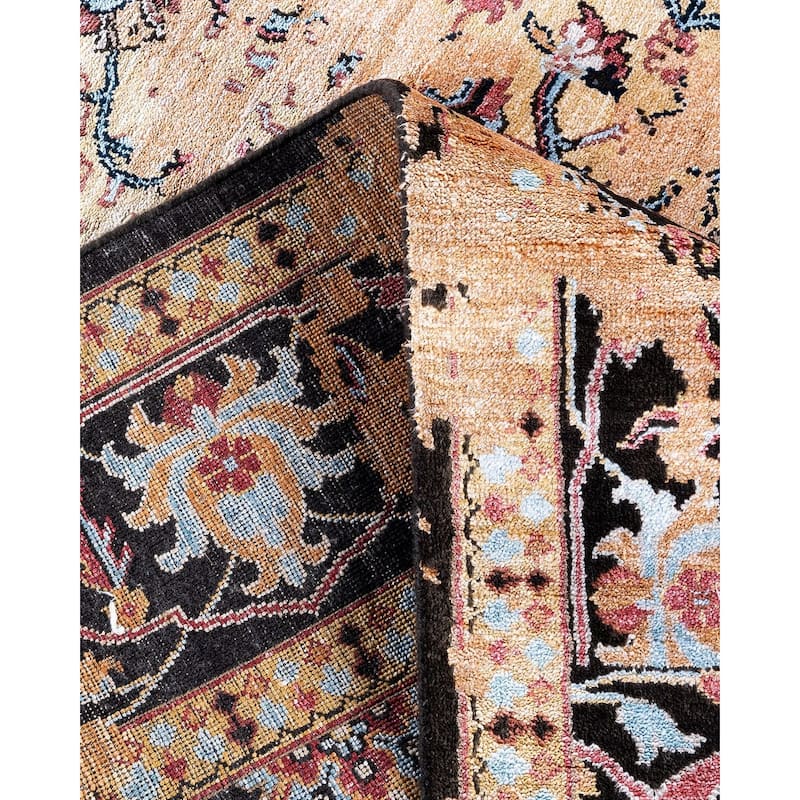 Ikat One-of-a-Kind Hand-Knotted Area Rug, Black - 8' 3" x 10' 1"