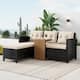 Wicker Patio Furniture Sets - 3 Piece Rattan Outdoor Sectional Sofa Set