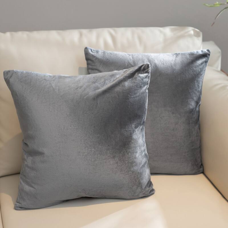 Cheer Collection Set of 2 Hollow Fiber Filled Couch Pillows - 26x26 - Grey