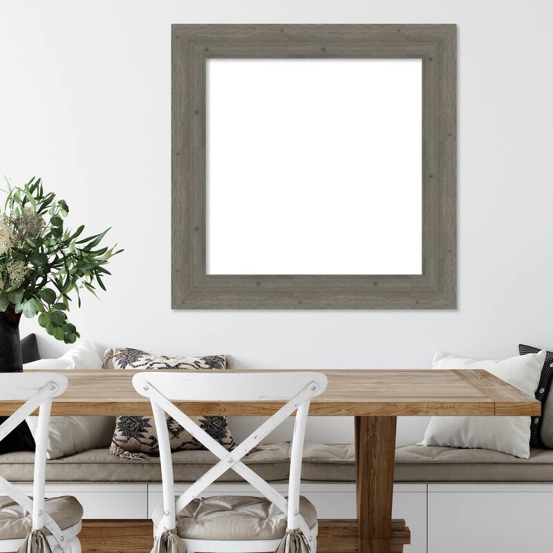 Amanti Art Fencepost Brown Framed Dry Erase Magnetic Board