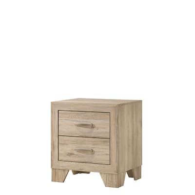 Wooden Storage Nightstand with 2 Drawers
