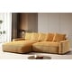 preview thumbnail 26 of 59, Transitional Luxe Upholstered Living Room Sectional 106.7 inch