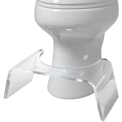 Squatty Potty Ghost Acrylic Toilet Stool, 7 Inch Bathroom Squatting Poop Stool for Potty Assistance - Clear