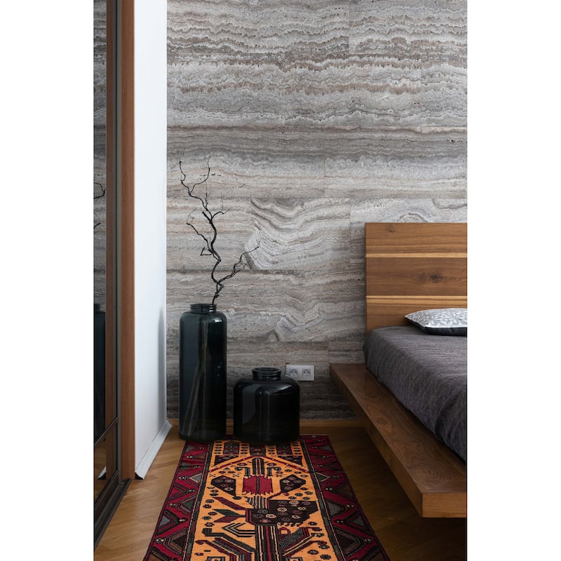 ECARPETGALLERY Hand-knotted Teimani Light Orange Wool Rug - 3'3 x 6'1