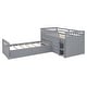 preview thumbnail 18 of 30, 78.90" L-Shaped Space Saving Bunk Loft and Bunk Platform Bed