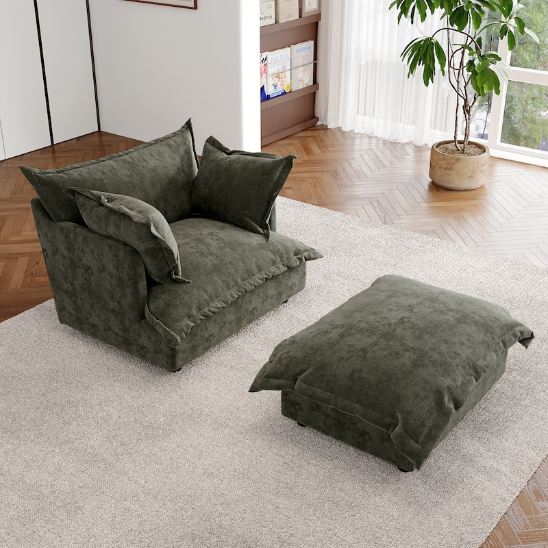 Double Layer Cushion Comfy Cloud Modular Sectional Sofa Set