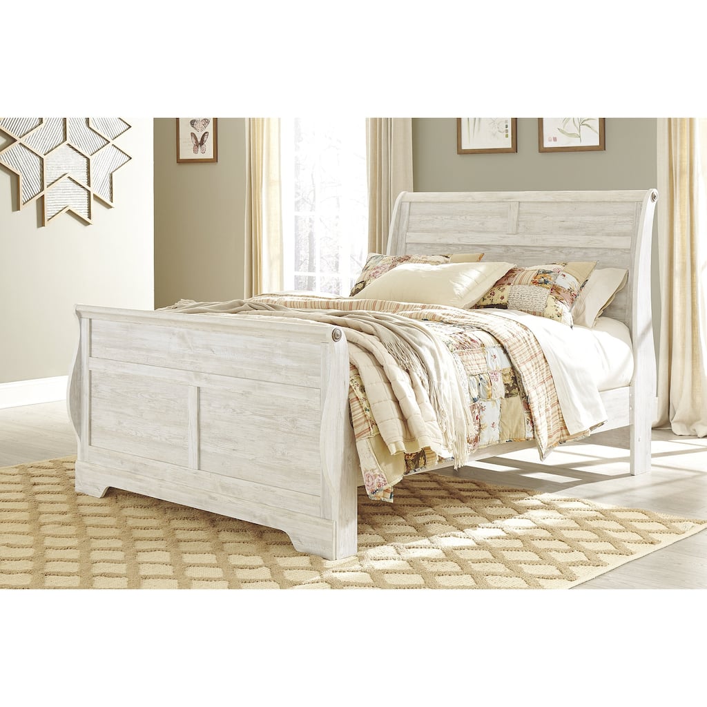 Signature Design by Ashley Willowton White Queen Sleigh Bed
