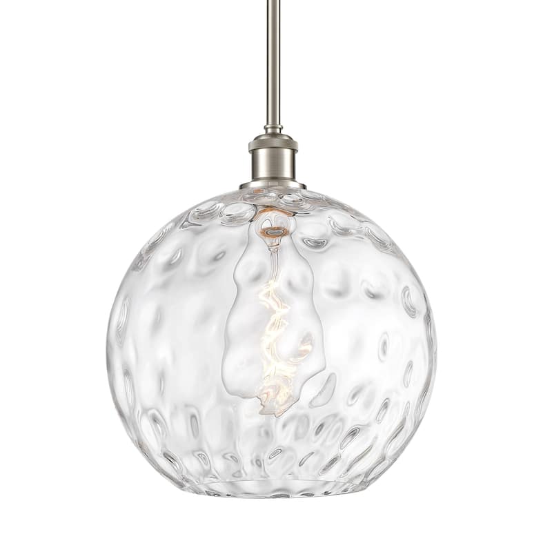 Innovations Lighting 516-1S-15-12 Athens Pendant Athens 12" Wide - Brushed Satin Nickel / Clear Water Glass