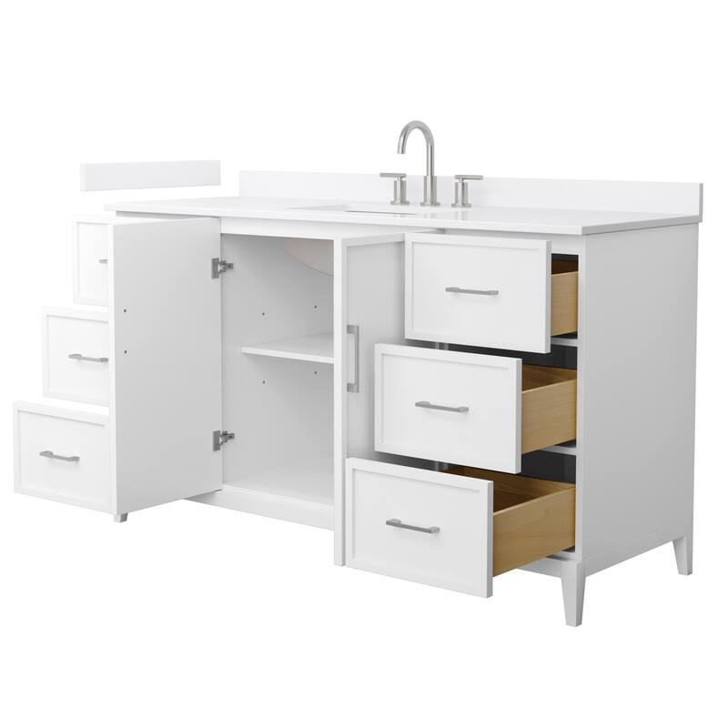 Elan 60-inch Single Vanity, 3 Hole Quartz Top