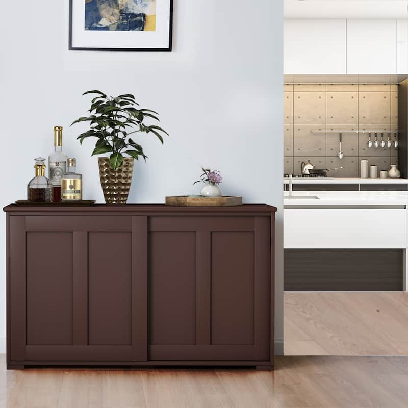 Copper Grove Okhangaron Wooden Storage Cabinet with Sliding Doors - N/A