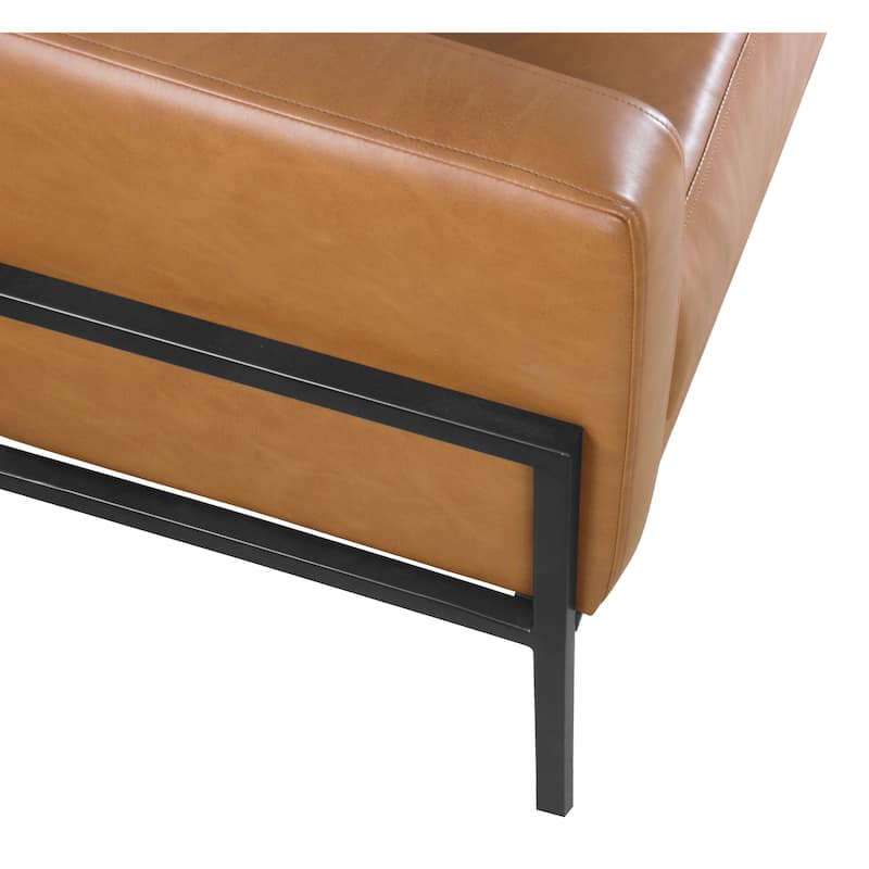HomePop Modern Upholstered Club Chair w/Metal Frame